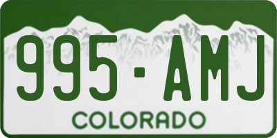 CO license plate 995AMJ