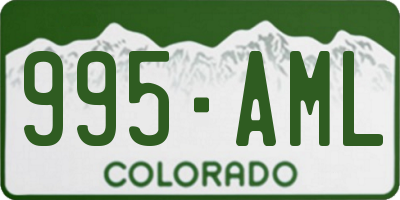 CO license plate 995AML