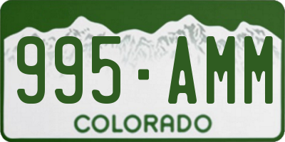CO license plate 995AMM