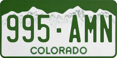 CO license plate 995AMN