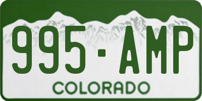 CO license plate 995AMP