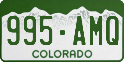 CO license plate 995AMQ