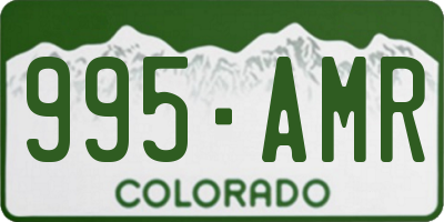 CO license plate 995AMR