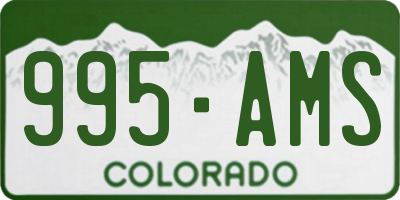 CO license plate 995AMS