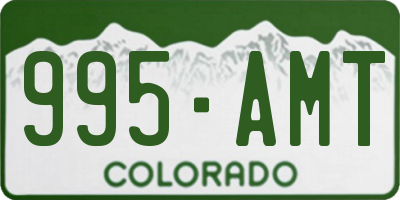 CO license plate 995AMT