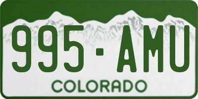 CO license plate 995AMU