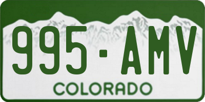 CO license plate 995AMV