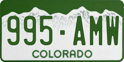 CO license plate 995AMW