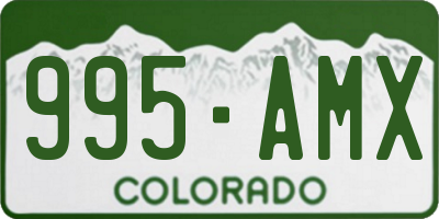 CO license plate 995AMX