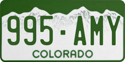 CO license plate 995AMY