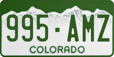 CO license plate 995AMZ