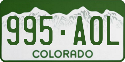 CO license plate 995AOL