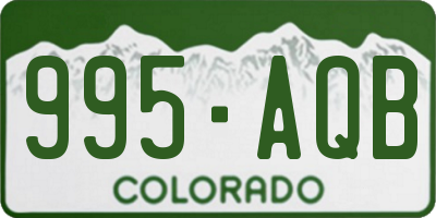 CO license plate 995AQB