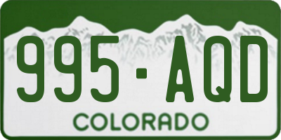 CO license plate 995AQD