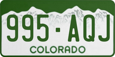 CO license plate 995AQJ