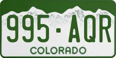 CO license plate 995AQR