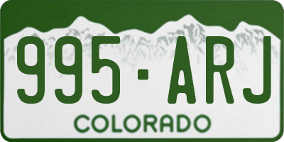 CO license plate 995ARJ