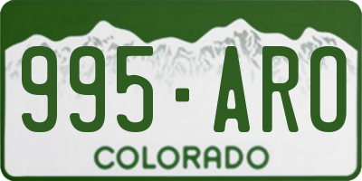 CO license plate 995ARO