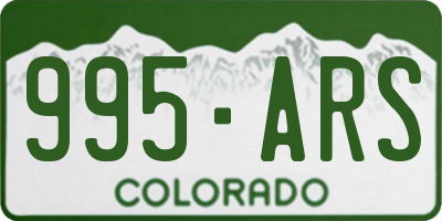 CO license plate 995ARS