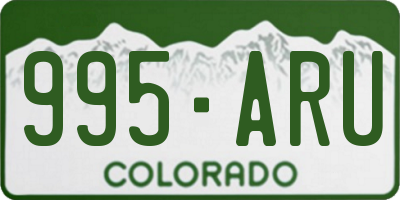 CO license plate 995ARU