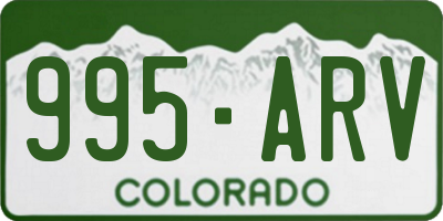 CO license plate 995ARV