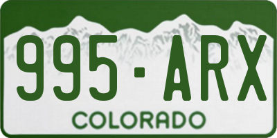 CO license plate 995ARX