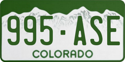 CO license plate 995ASE