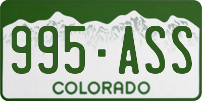 CO license plate 995ASS