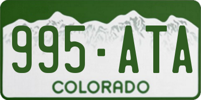 CO license plate 995ATA