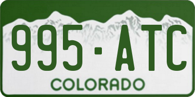 CO license plate 995ATC