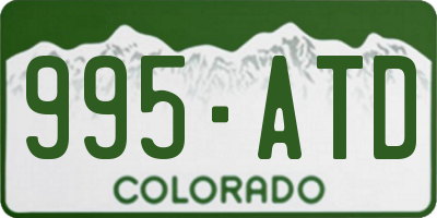 CO license plate 995ATD
