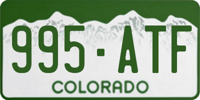 CO license plate 995ATF