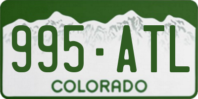 CO license plate 995ATL