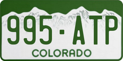 CO license plate 995ATP