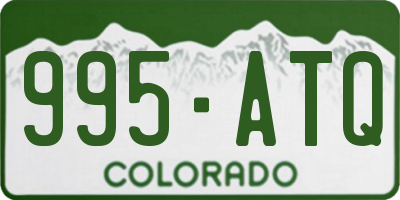 CO license plate 995ATQ