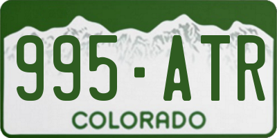 CO license plate 995ATR
