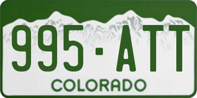 CO license plate 995ATT