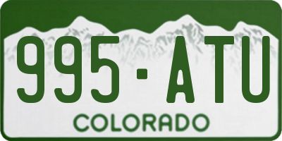CO license plate 995ATU
