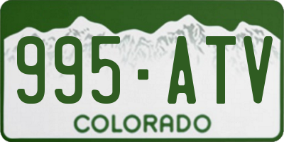CO license plate 995ATV