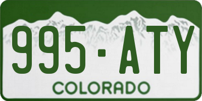 CO license plate 995ATY