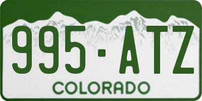 CO license plate 995ATZ