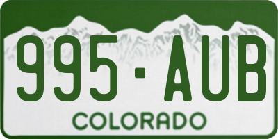 CO license plate 995AUB