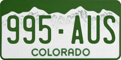 CO license plate 995AUS