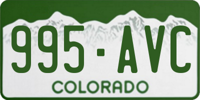 CO license plate 995AVC