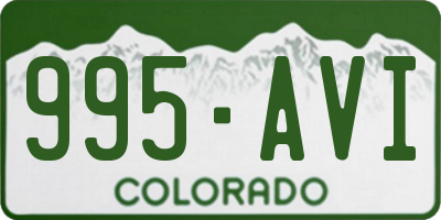 CO license plate 995AVI