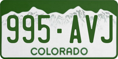 CO license plate 995AVJ