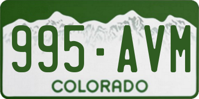 CO license plate 995AVM