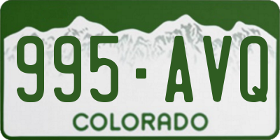 CO license plate 995AVQ
