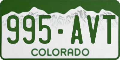 CO license plate 995AVT