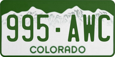 CO license plate 995AWC